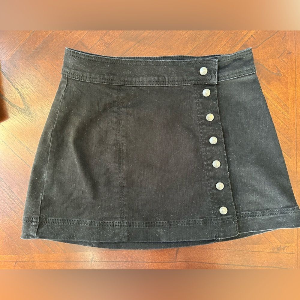 Free People Black A-Line Mini Skirt size 4